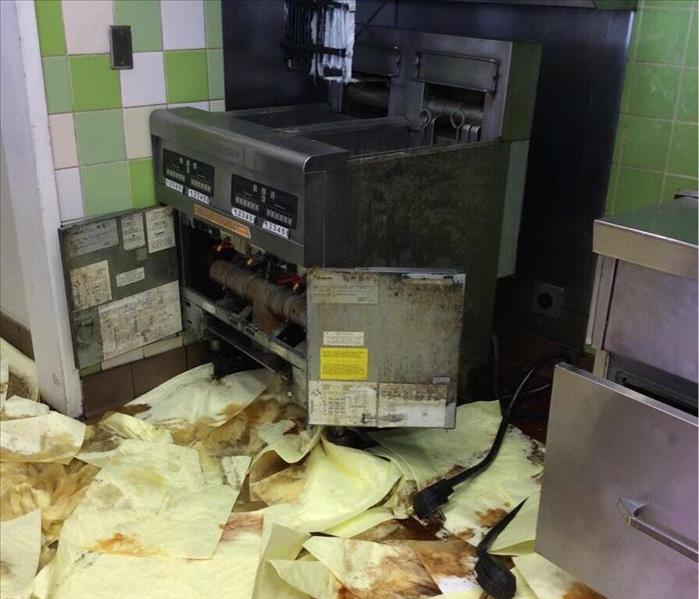 A fryer overflowing 